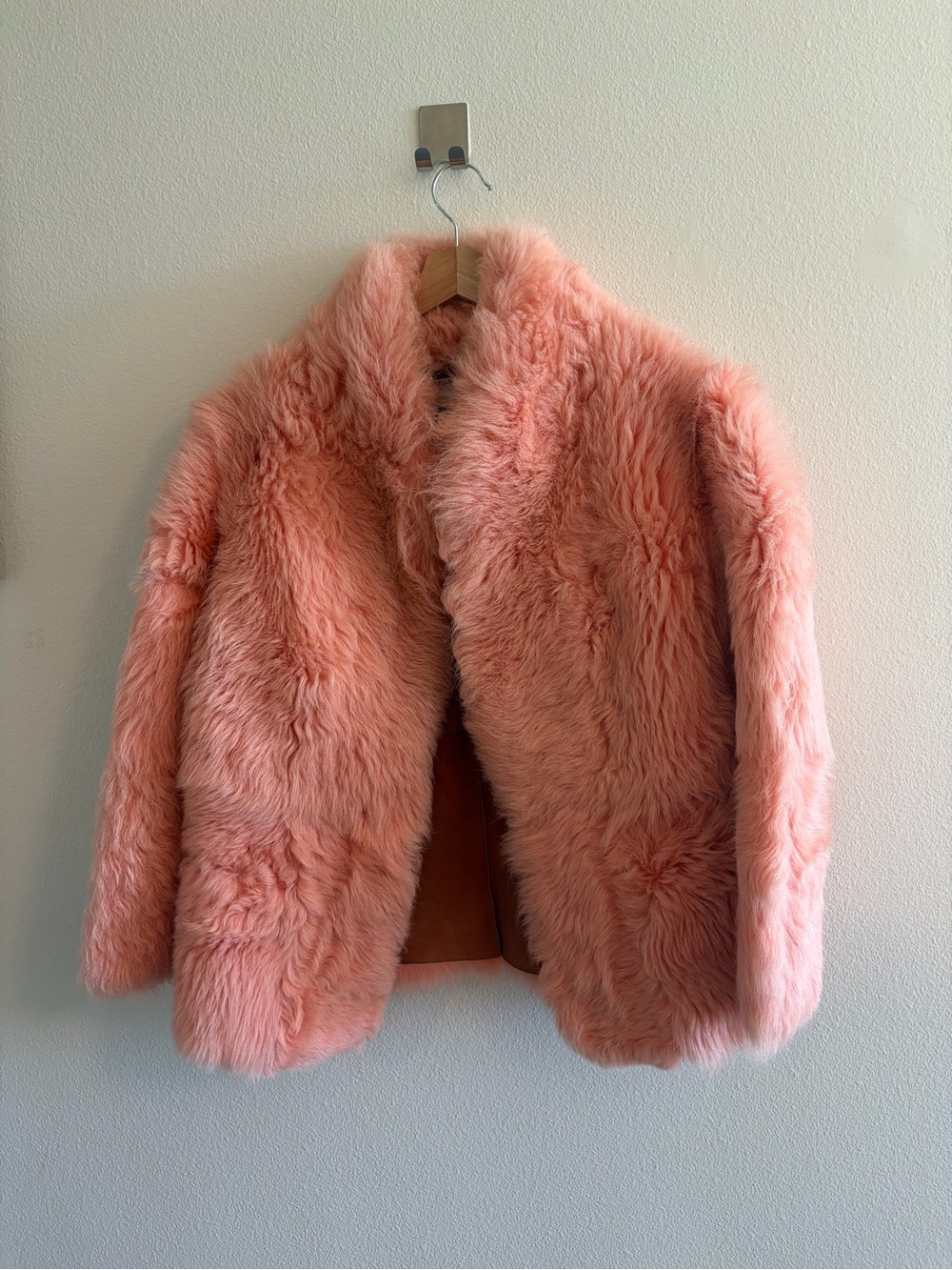 Chelsea28 Blush Pink Shearling Coat